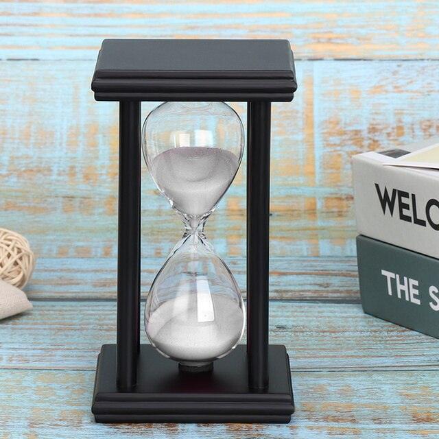 Vintage Black Wooden Hourglass - Puritific