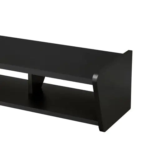 Modern Wall-Mounted Floating TV Stand Solid Black