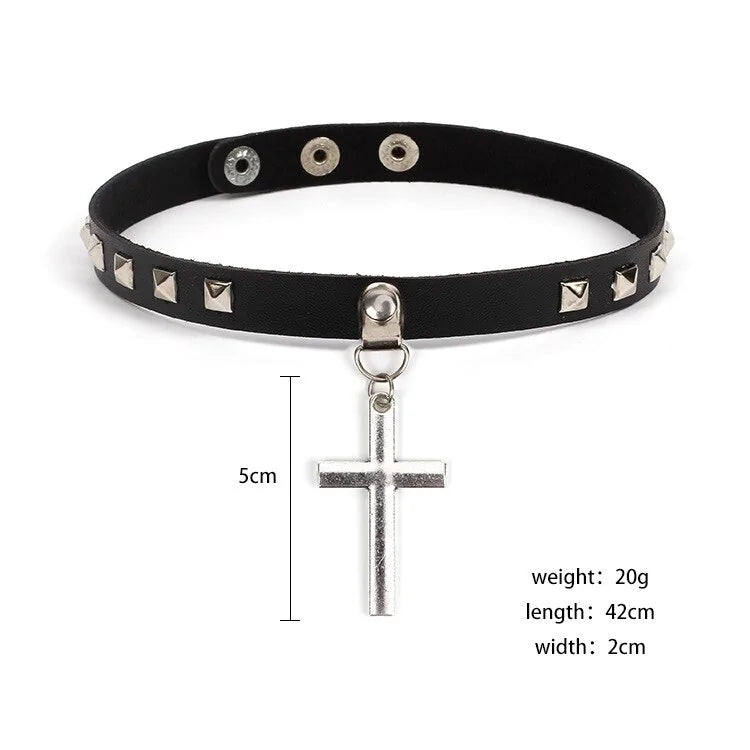 Leather Cross Necklace - Puritific