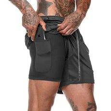 Men 2 in 1 Running Shorts Jogging Gym Fitness - Puritific