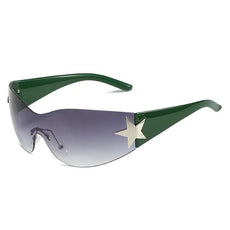 Y2K Star Punk Sports Sunglasses - UV400 Designer Sun Goggles for Men and Women - Puritific