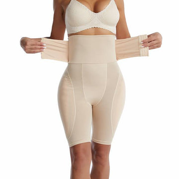 Beige-Hi-waist hook