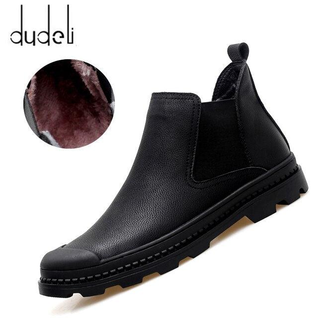 Warm Male Leather Shoes - Puritific