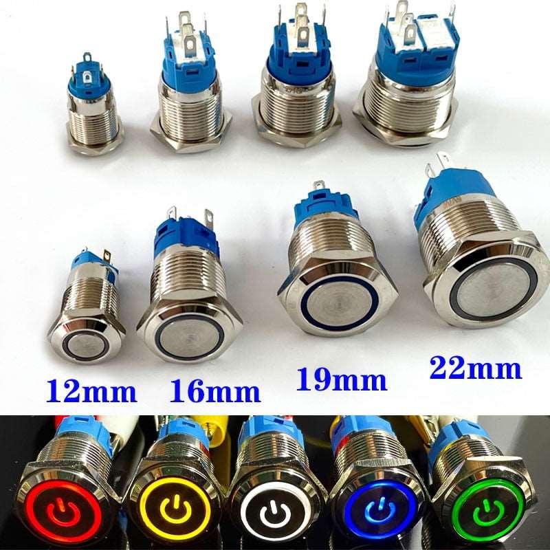 12/16/19/22mm Waterproof Metal Push Button Switch