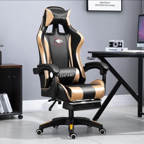 WCG Gaming Chair Office Latex Cushion Bluetooth Computer Chair High-quality BOSS Chair Leather LOL Internet Anchor Racing Chair - Puritific