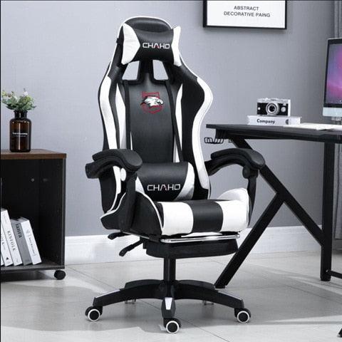 WCG Gaming Chair Office Latex Cushion Bluetooth Computer Chair High-quality BOSS Chair Leather LOL Internet Anchor Racing Chair - Puritific