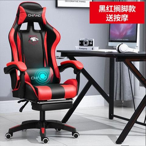 WCG Gaming Chair Office Latex Cushion Bluetooth Computer Chair High-quality BOSS Chair Leather LOL Internet Anchor Racing Chair - Puritific