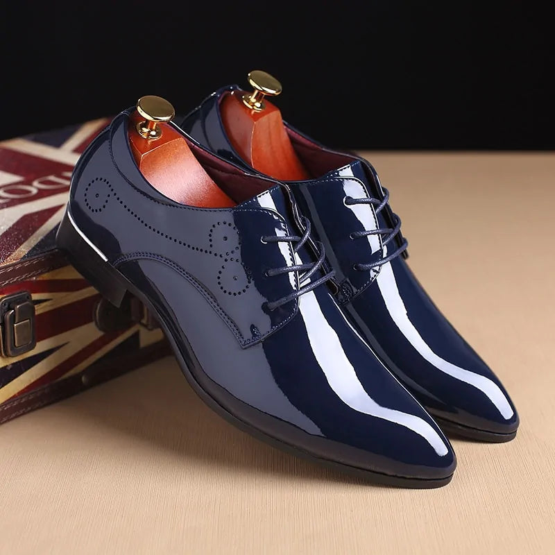 Glossy Oxford Leather Shoes - Puritific