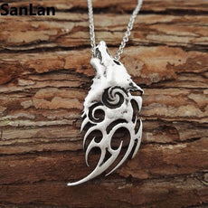 Wolf Head Necklace Pendant - Puritific