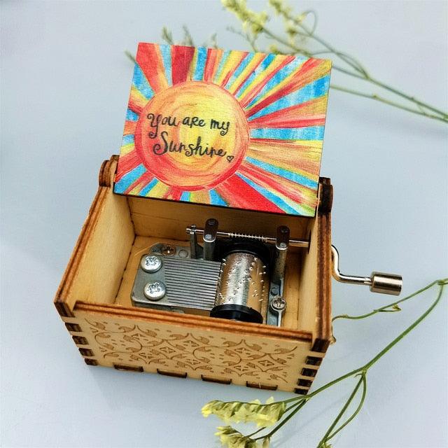 Wood Carving And Color Printing Music Box - Puritific