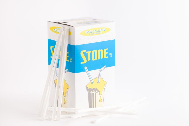 8" Milkshake Paper Straws Wrapped - 4 x 400 - Stone Paper Straws - Eco Friendly (total 1600 straws)-0