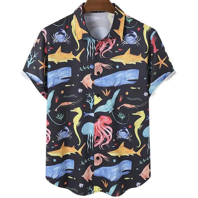 3D Coconut Tree Hawaiian Shirt For Men