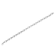 Sterling Silver Diamond Heart Link Bracelet (1/4 cttw, I-J Color, I3 Clarity) - Puritific