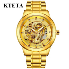 Golden Dragon Carved Automatic Mechanical Watch - Puritific