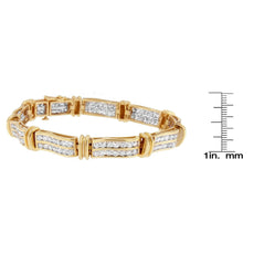 14K Yellow Gold Round-Cut Diamond Bracelet (5.35 cttw, H-I Color, I1-I2 Clarity) - Puritific