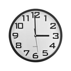 Trendy Without Ticking Noises Black Minimalist Round Wall clock~5174-2