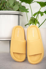 Yellow Slide-On Sandals - Puritific