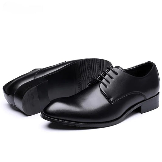 Black Leather Formal Business Shoe - Puritific