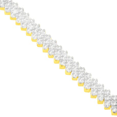 14K Yellow Gold Round-Cut Diamond Bracelet (4.00 cttw, I-J Color, I1-I2 Clarity) - Puritific