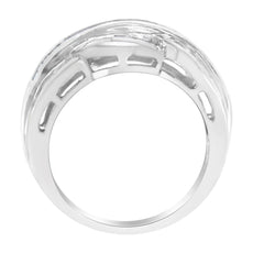 14KT White Gold Diamond Cocktail Band Ring (1 1/2 cttw, H-I Color, I1-I2 Clarity) - Puritific