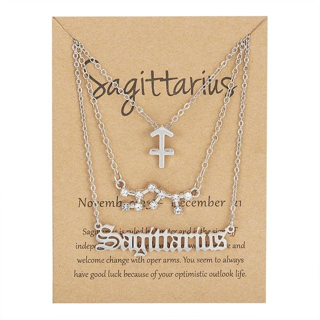 Zodiac Sign Necklace With Cardboard Card - Puritific