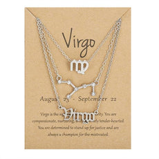 Zodiac Sign Necklace With Cardboard Card - Puritific