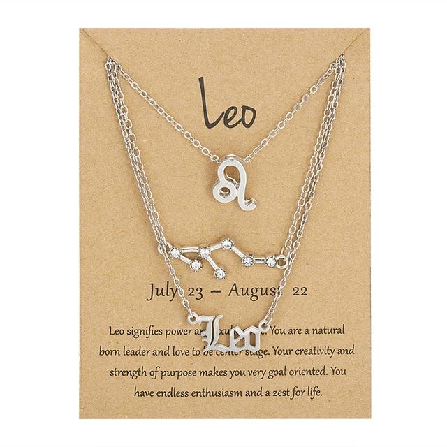 Zodiac Sign Necklace With Cardboard Card - Puritific