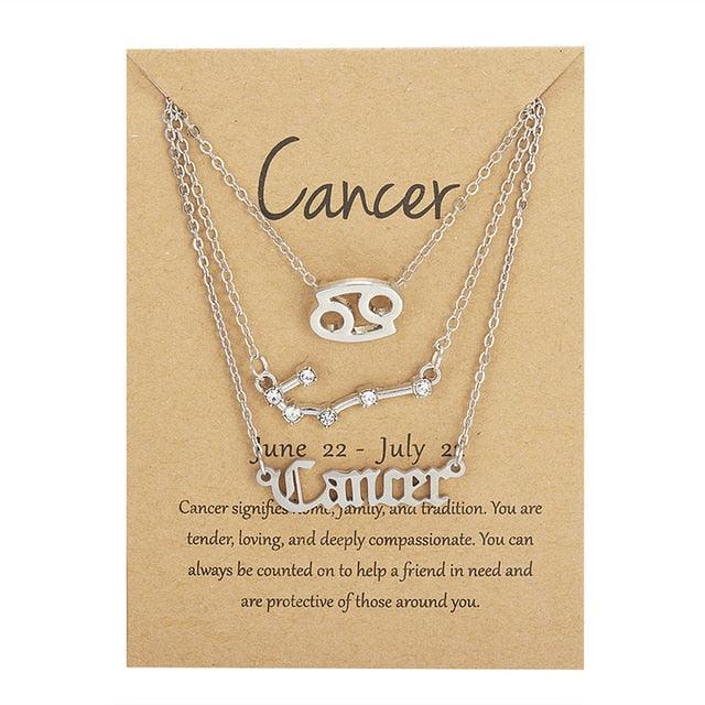 Zodiac Sign Necklace With Cardboard Card - Puritific