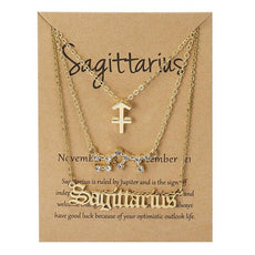 Zodiac Sign Necklace With Cardboard Card - Puritific