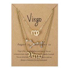 Zodiac Sign Necklace With Cardboard Card - Puritific