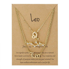 Zodiac Sign Necklace With Cardboard Card - Puritific