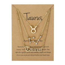 Zodiac Sign Necklace With Cardboard Card - Puritific