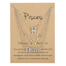 Zodiac Sign Necklace With Cardboard Card - Puritific