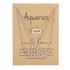 Zodiac Sign Necklace With Cardboard Card - Puritific