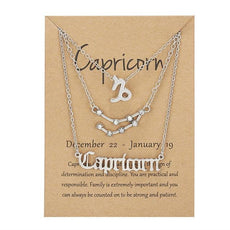 Zodiac Sign Necklace With Cardboard Card - Puritific