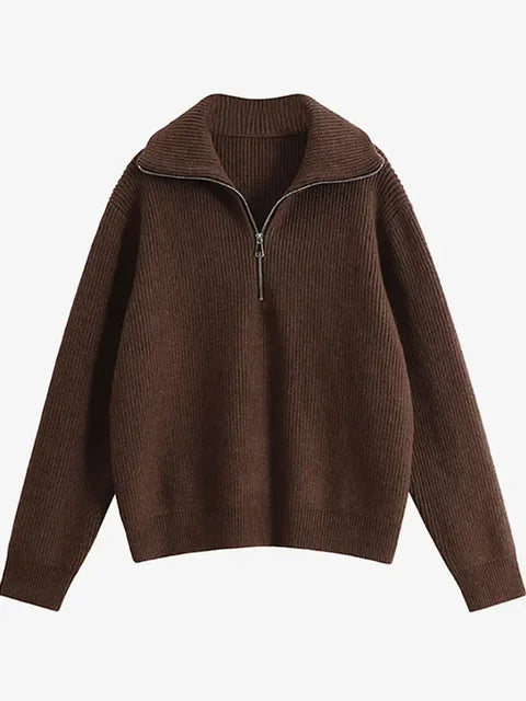 Turtleneck Zipper Sweater - Puritific