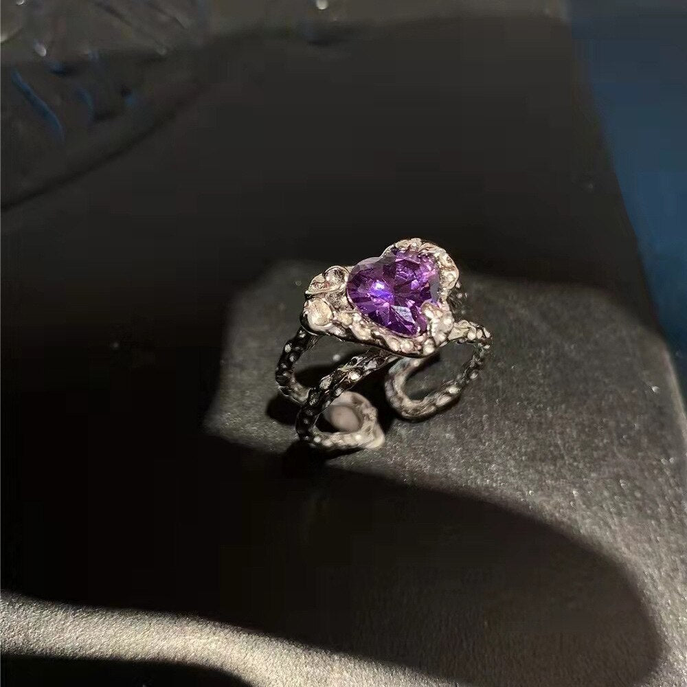 Luxury Purple Zircon Ring Crystal - Puritific