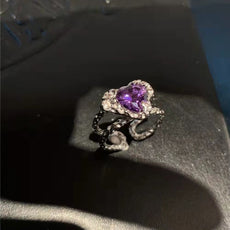 Luxury Purple Zircon Ring Crystal - Puritific