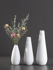 White Porcelain Flower Vases - Puritific