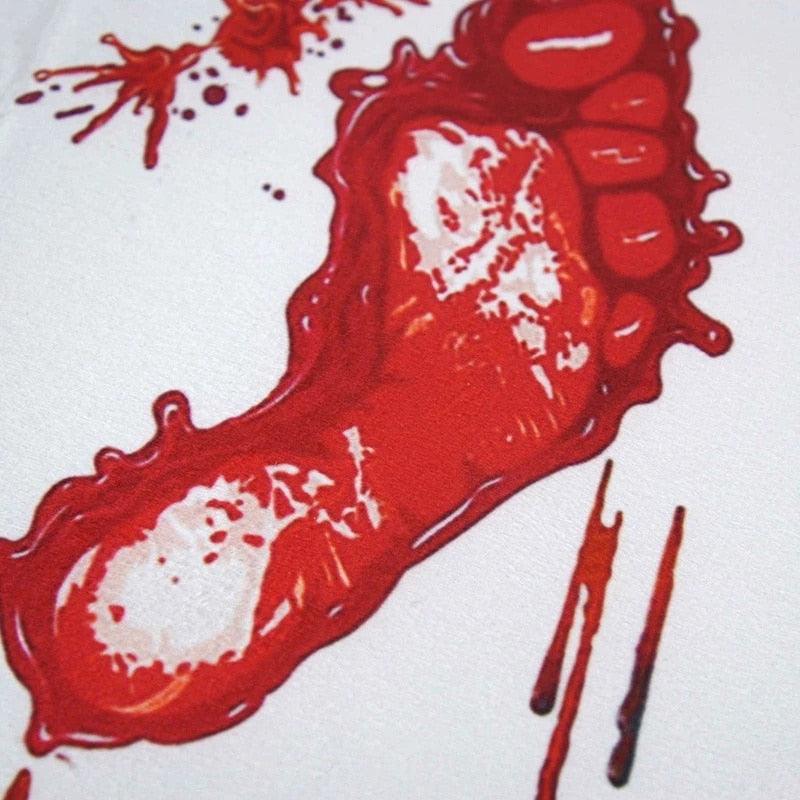 Halloween Blood Footprint Door Mat - Puritific