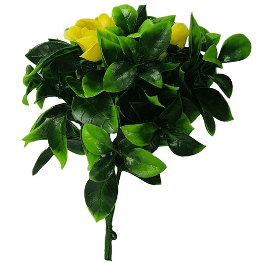 Artificial Yellow Bougainvillea Flower Stem 12" - Puritific