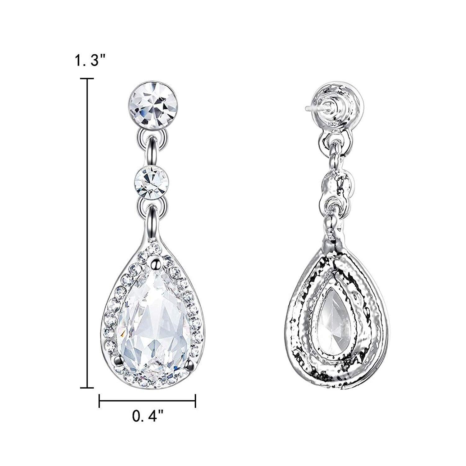 1.00 Ct Pear Cut Teardrop Earring ITALY Design - Puritific