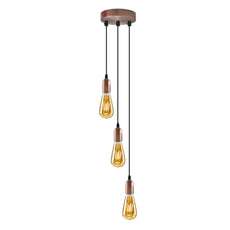 1-9 Way Pendant Light Fitting E27 Rose Suspension Hanging Lights~4464-15