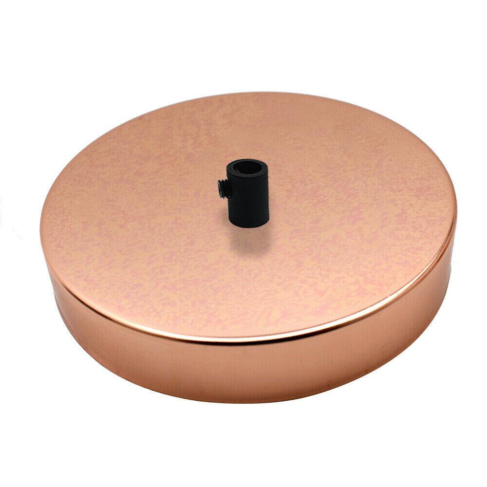 1 Outlet Rose Gold Metal Ceiling Rose 120x25mm~2810-0