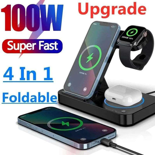 100W 4 in 1 Wireless Charger Stand - Puritific