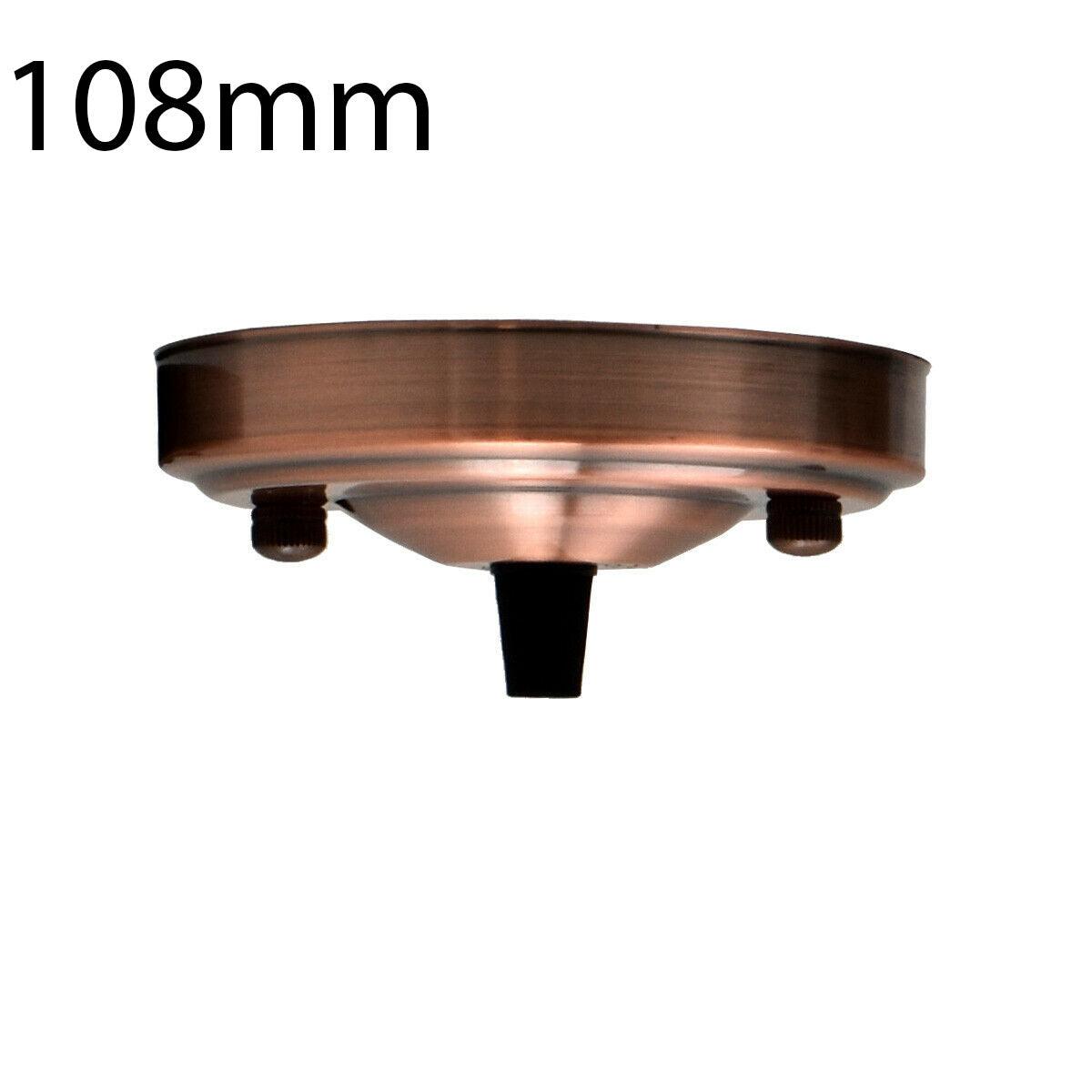 108mm Single Outlet Drop Metal Front Fitting Ceiling Rose~1451-9