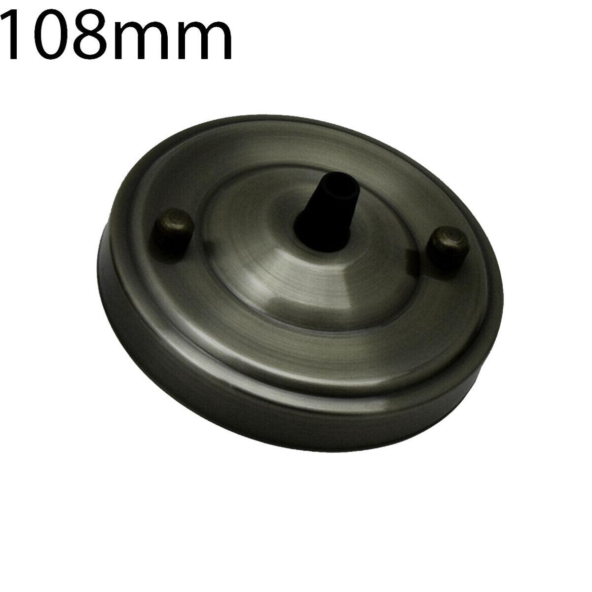 108mm Single Outlet Drop Metal Front Fitting Ceiling Rose~1451-3