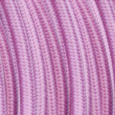 10m 2Core Round Lighting Cable Baby Pink Braided Fabric Ledsone~4694-0