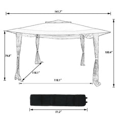 11x11Ft Outdoor Pop Up Gazebo Tent - Puritific