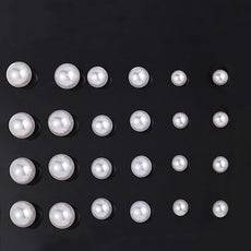 12 Piece Graduating Pearl Stud Earring Set - Puritific